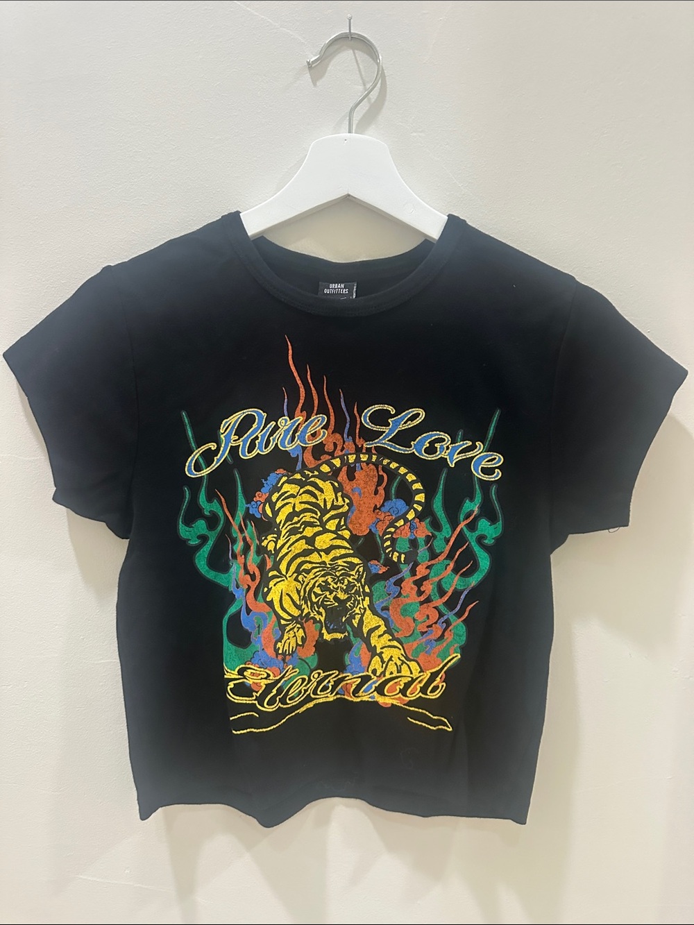 Urban Outfitters Pure Love Black Graphic Tiger Tee